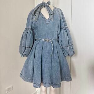 Zimmermann Tieneck Denim Minidress SZ AUS 1/ US 4-6